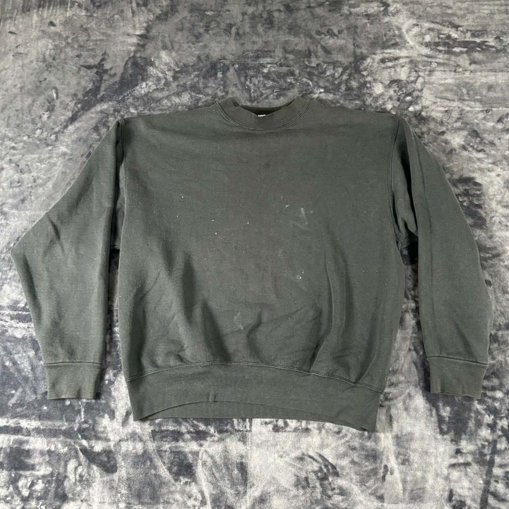 BVD Sweatshirt Mens XL Black Vintage Made in USA Crewneck Faded 90s Character